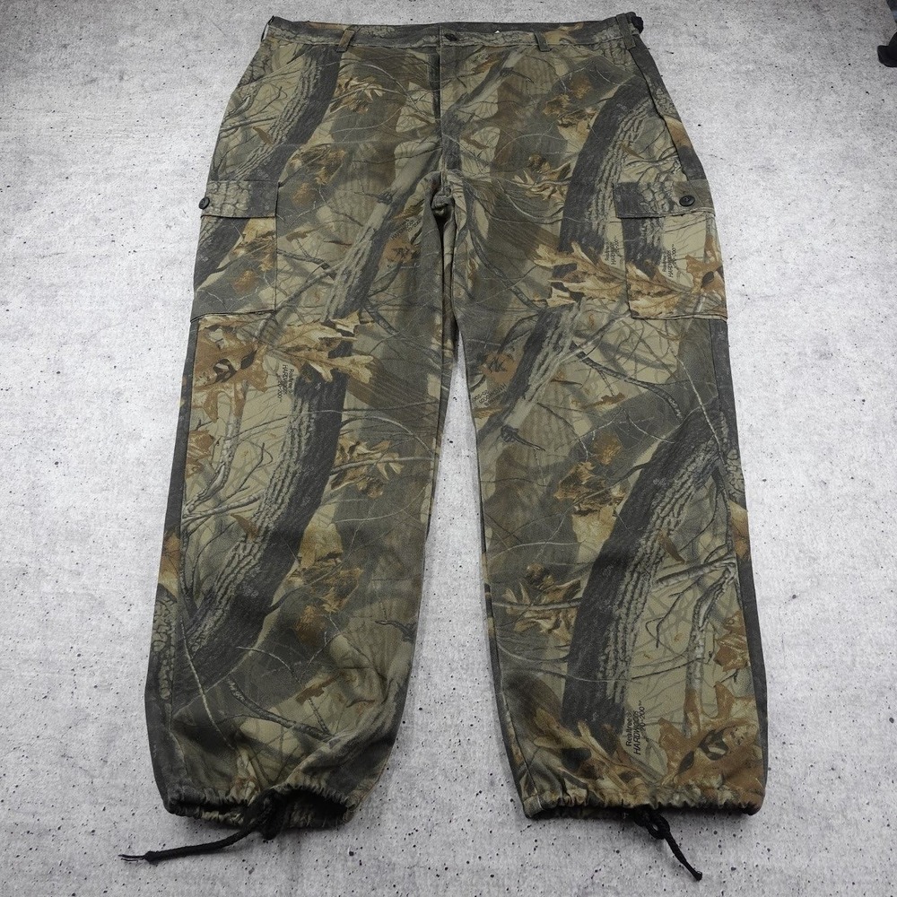 Vntg Liberty Realtree Hardwoods Camo Cargo Pants Mens 2XL Adjustable Waist 45x32